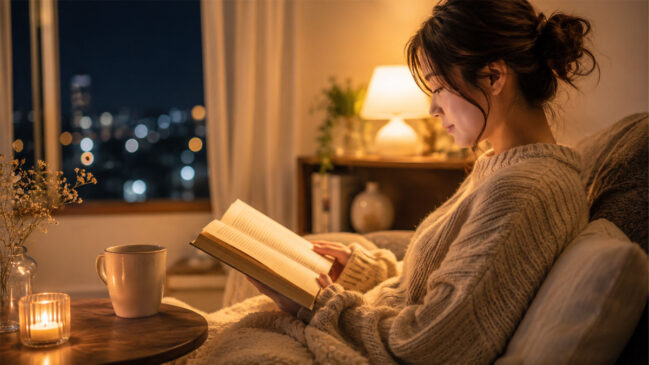 心がざわつく夜の読書のすゝめ｜HAPPY WOMAN ACADEMY